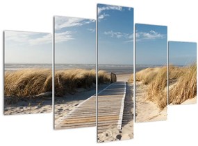 Kép - Homokos strand Langeoog szigetén, Németországban (150x105 cm)