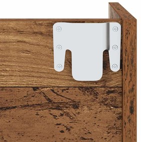 Cipőszekrény polcokkal 2 pcs Öreg fa 60 x 18 x 60 cm Faanyag