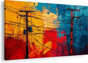Kép - Absztrakt elektromos vezetékek (90x60 cm)