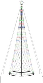vidaXL LED Karácsonyi Fenyő 455 LED-del Sokszínű 184,5 cm Fém