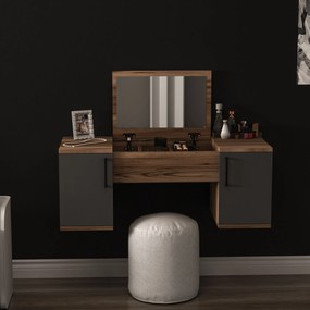 Fésülködő asztal Mercan - Light Walnut, Anthracite