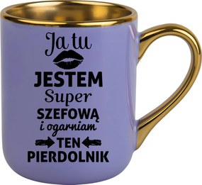 Bögre Elegant Lila Én Itt Szuper Főnök Vagyok Ajándék csomagolás