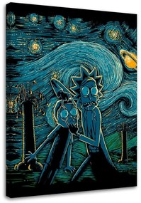 Gario Vászonkép Rick és Morty, csillagos éj - DDJVigo Méret: 40 x 60 cm