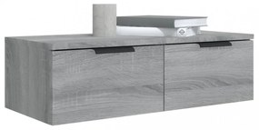 2 db szürke sonoma szerelt fa fali szekrény 68 x 30 x 20 cm