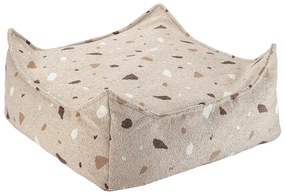 Világosbarna buklé-zsenília gyerek babzsákfotel Terrazzo Square – Wigiwama