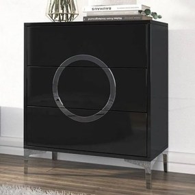 Britt fekete modern komód