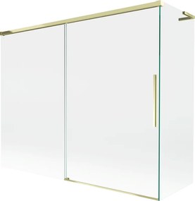 Mexen Rox L kétajtós kádparaván 190 + 80 x 150 cm, átlátszó, arany - 8C9L-190-080-50-00