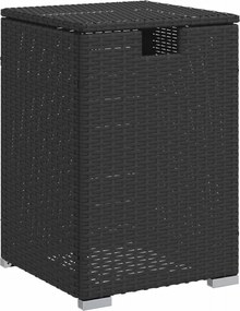 vidaXL fekete polyrattan propántartály borító asztal 40 x 40 x 60 cm