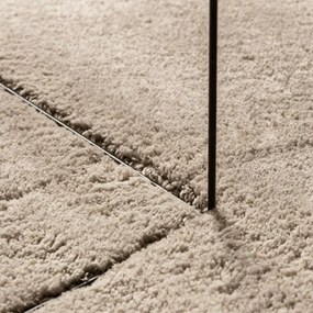 HUARTE homokszínű rövid szálú puha és mosható szőnyeg Ø 200 cm