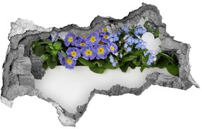 3d-s lyukat fali matrica Kék virágok nd-b-99973378