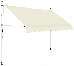 kézzel feltekerhető krémszínű napellenző 300 cm