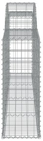 9 db íves horganyzott vas gabion kosár 300x30x80/100 cm