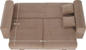 Extra tágas kanapé, világosbarna, bézs, krém színű, GILEN BIG SOFA