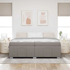 Ágykeret matracmal Tópszínű 200 x 200 cm szövet