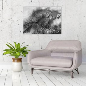 Kép - Akvarell papagájok (70x50 cm)