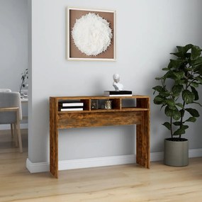 füstös tölgyszínű szerelt fa tálalóasztal 105 x 30 x 80 cm