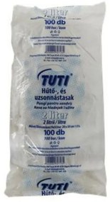 Hűtő- és uzsonnástasak, 2 l, 100 db, 20 x 30 cm, 9 &mikro;, TUTI (KHT971)
