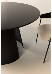 Kerek étkezőasztal fekete asztallappal ø 120 cm Zuri – MOME