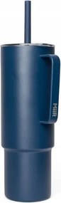 Autós bögre 1L szívószállal nagy Miir All Day Straw Cup divatos sötétkék