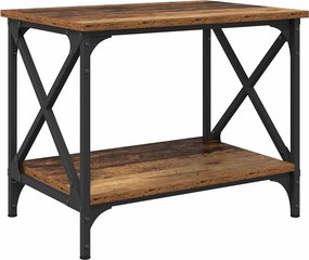 vidaXL Oldal asztal Öreg fa 55 x 38 x 45 cm Faanyag