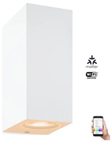 WiZ - LED RGBW Dimmelhető fali lámpa UP&DOWN 2xGU10/4,7W/230V fehér Wi-Fi