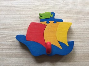 Hajó kék minifogas