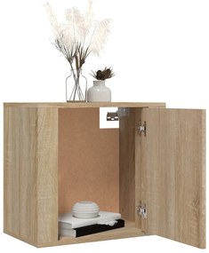 2 db sonoma tölgy falra szerelhető éjjeliszekrény 50x30x47 cm