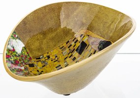 Gustav Klimt tál többszínű fém 8x20x12.5cm