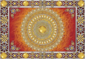 Fotótapéta Mandala Arany Harmónia Egyensúly dísz vinil 208x146 +ragasztó