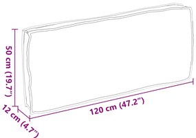 Raklap párna ülőfelülethez / háttámlához Krém 120 x 50 x 12 cm
