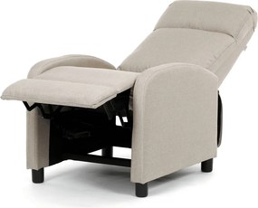 Polohovací křeslo, béžová, látka, TV-W3397 CRM2