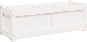 vidaXL fehér tömör fenyő kerti virágláda 90x31x31 cm