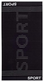 Sport Fekete strandtörölköző