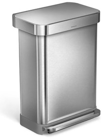 Acél pedálos szemetes 55 l - simplehuman