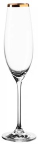 Sampán pohár arannyal borított szélel 210 ml - Premium Glas Crystal (321810)