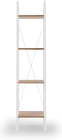 Könyvespolc NARVIK 148x34 cm fehér/tölgy sonoma