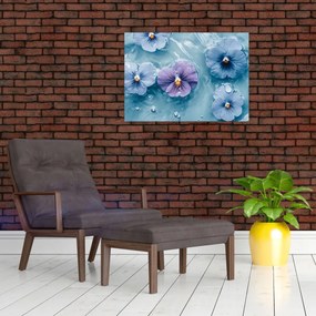 Kép - Ibolyák a vízben (70x50 cm)