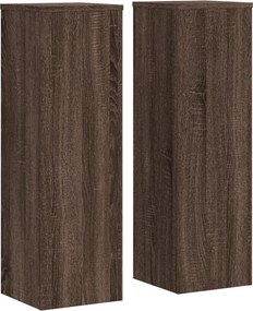 vidaXL 2 db barna tölgy szerelt fa növénytartó állvány 25 x 25 x 80 cm