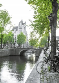 Poszter 50x70cm Csatorna Amszterdam városon keresztül 9, Assaf Frank