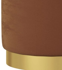 vidaXL barna kerek bársonyülőke tárolóval 31 x 37 cm