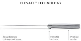 Rozsdamentes acél kés készlet tartóval 5 db-os Elevate Bamboo – Joseph Joseph