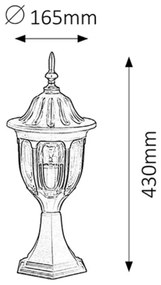 Rabalux 8343 - Kültéri lámpa MILANO 1xE27/60W/230V