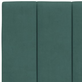 sötétzöld bársony fejtámla párna 120 cm