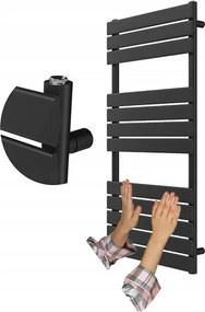 Fürdőszobai Radiátor Fekete Létra 120x60 cm Radiátor Modern Oslo