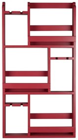 Piros fali kaucsukfa bortartó polcos állvány, palackok száma 12 80x120x10 cm Myron – Dutchbone