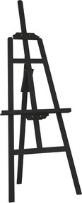 vidaXL fekete tömör fenyőfa festőállvány 53,5x95x127 cm