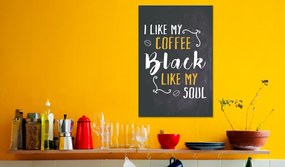 Plakát fémen - Coffee Lovers: Black like my soul [Allplate]