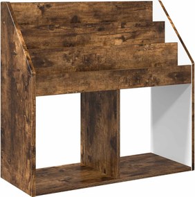 vidaXL Gyerek Könyvespolc Füstölt tölgy 72,5 x 29,5 x 69 cm Faanyag