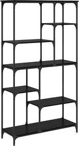 vidaXL Könyvespolc Fekete tölgy 99 x 35,5 x 176 cm Faanyag