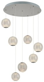 CREMONA LED csillár kábelen, 7xLED/5W/230V, 3000K, matt króm